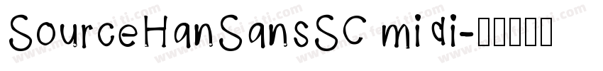 SourceHanSansSC midi字体转换